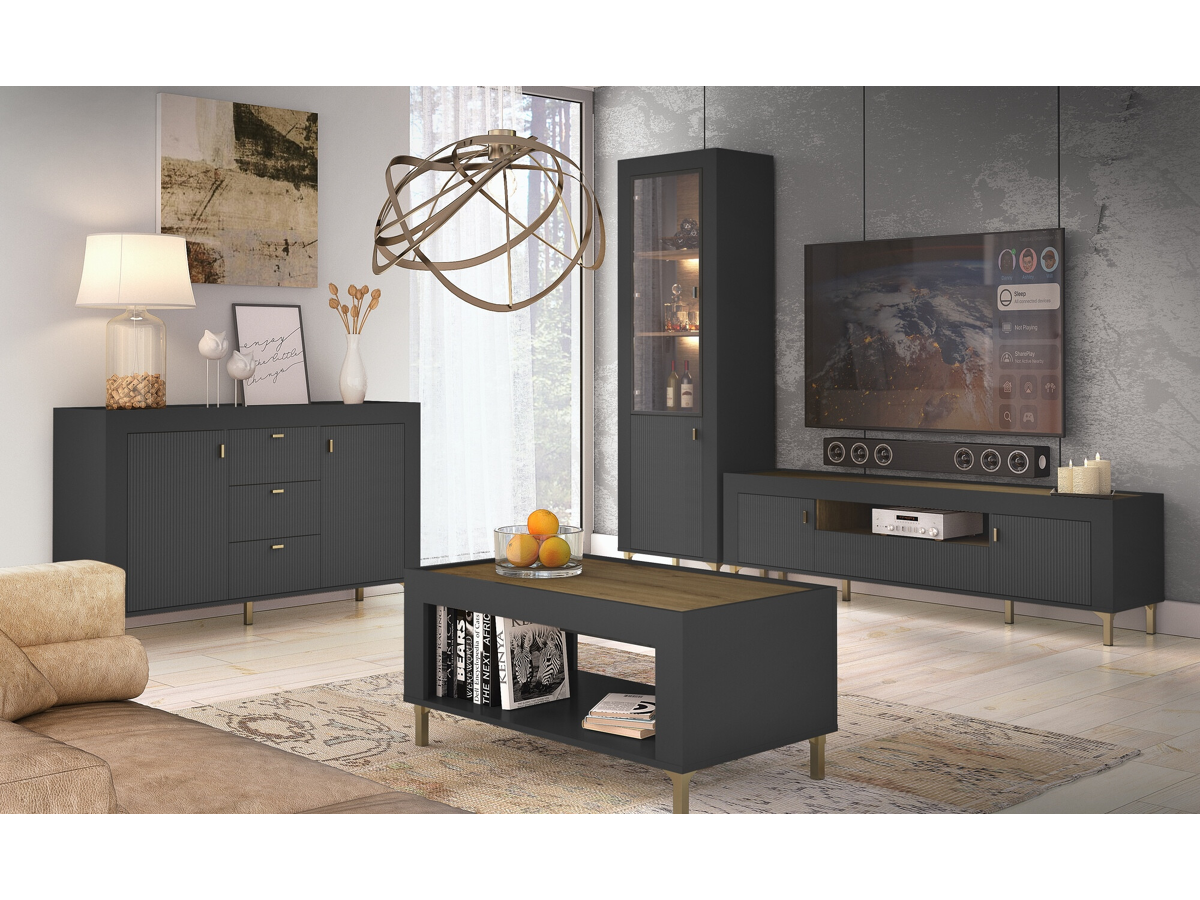 Móvel de TV Mormavu 106 (Preto matte)
