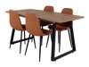 Conjunto para refeições Dallas 330 (Castanho + Preto)