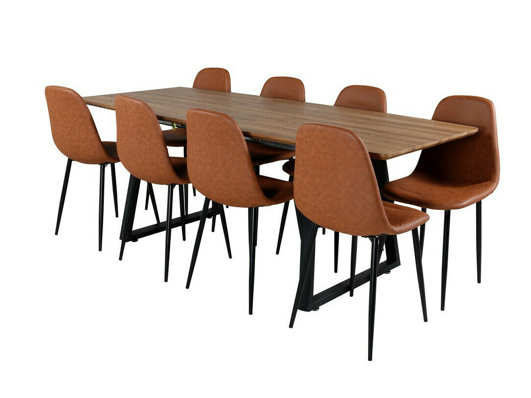 Conjunto para refeições Dallas 331 (Castanho + Preto)