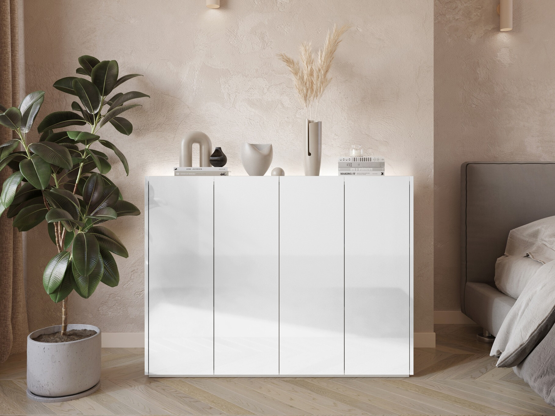 Aparador Fresno 148 (Branco brilhante)