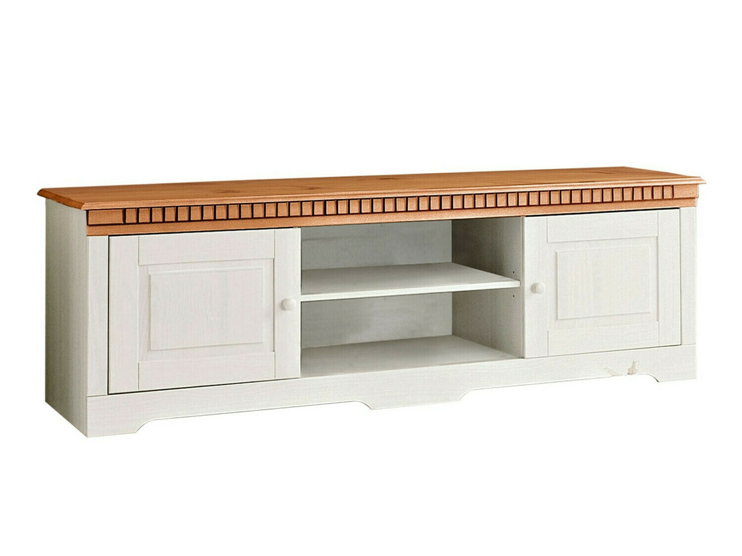Conjunto para sala de estar Cavfelo 112 (Branco + Carvalho de mel)