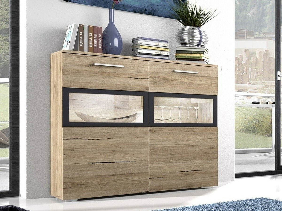 Aparador Austin 106 (Carvalho de san remo+ Antracite)