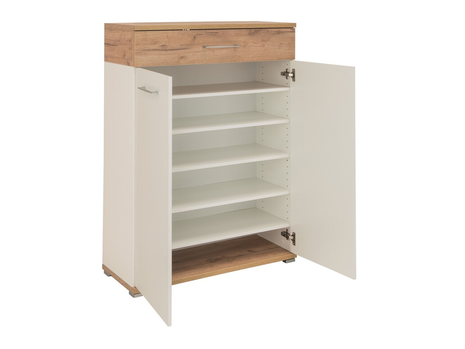 Cómoda Nuveno 100 (Branco + Navarra carvalho)