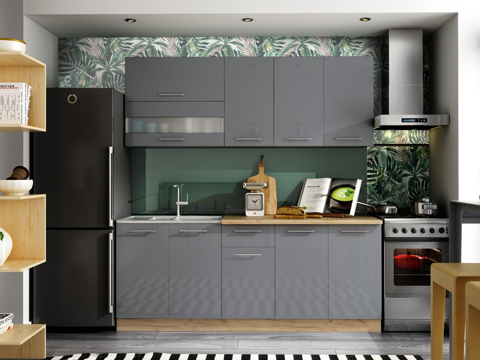 Armário modular suspenso Tiffa Grey 111