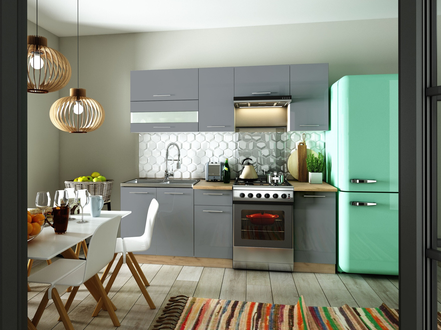 Armário modular suspenso Tiffa Grey 114