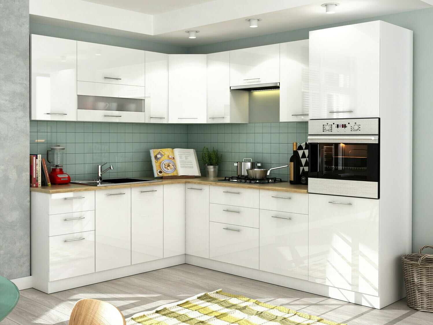 Armário modular suspenso Tiffa White 124