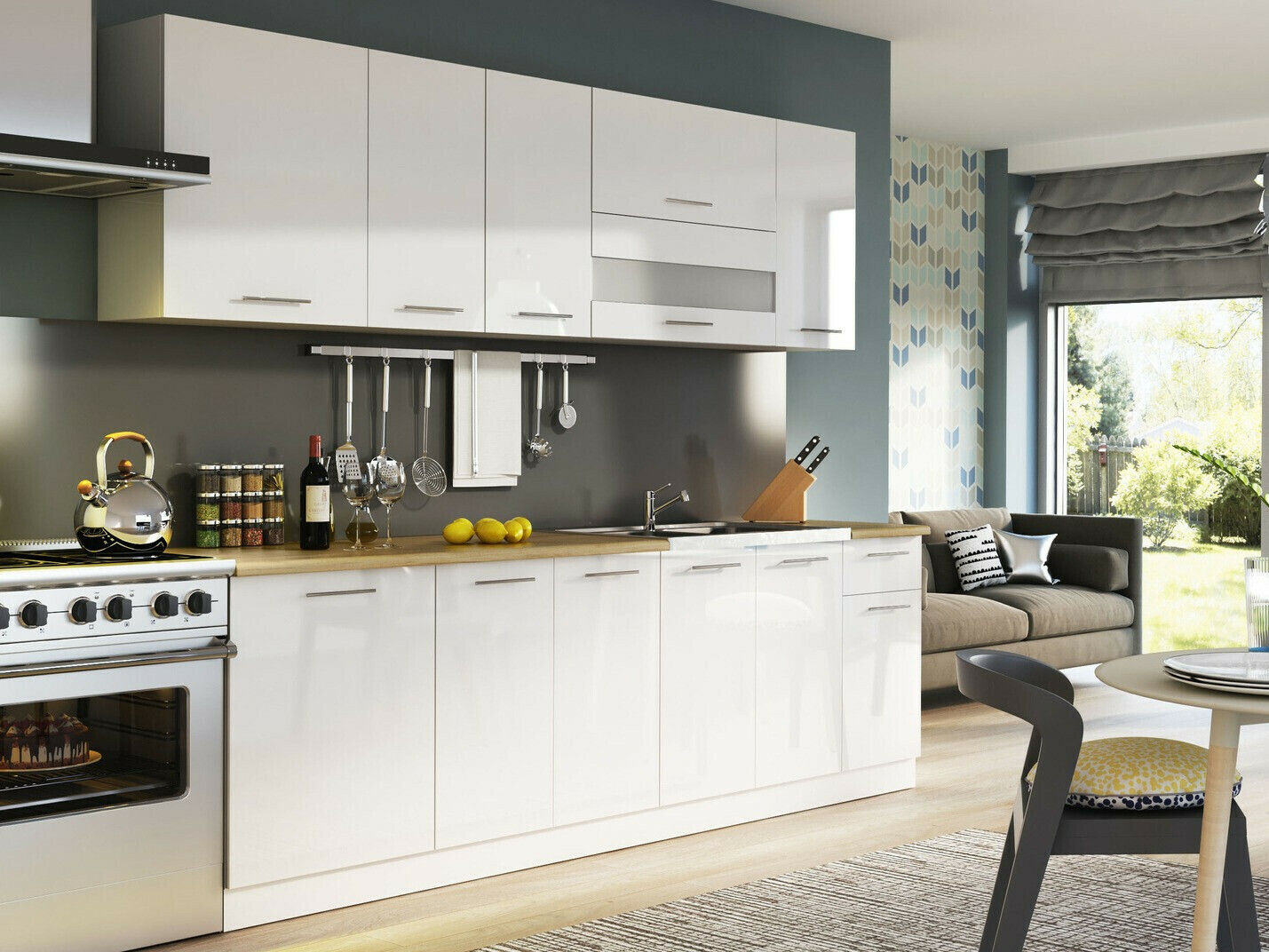 Armário modular suspenso Tiffa White 124