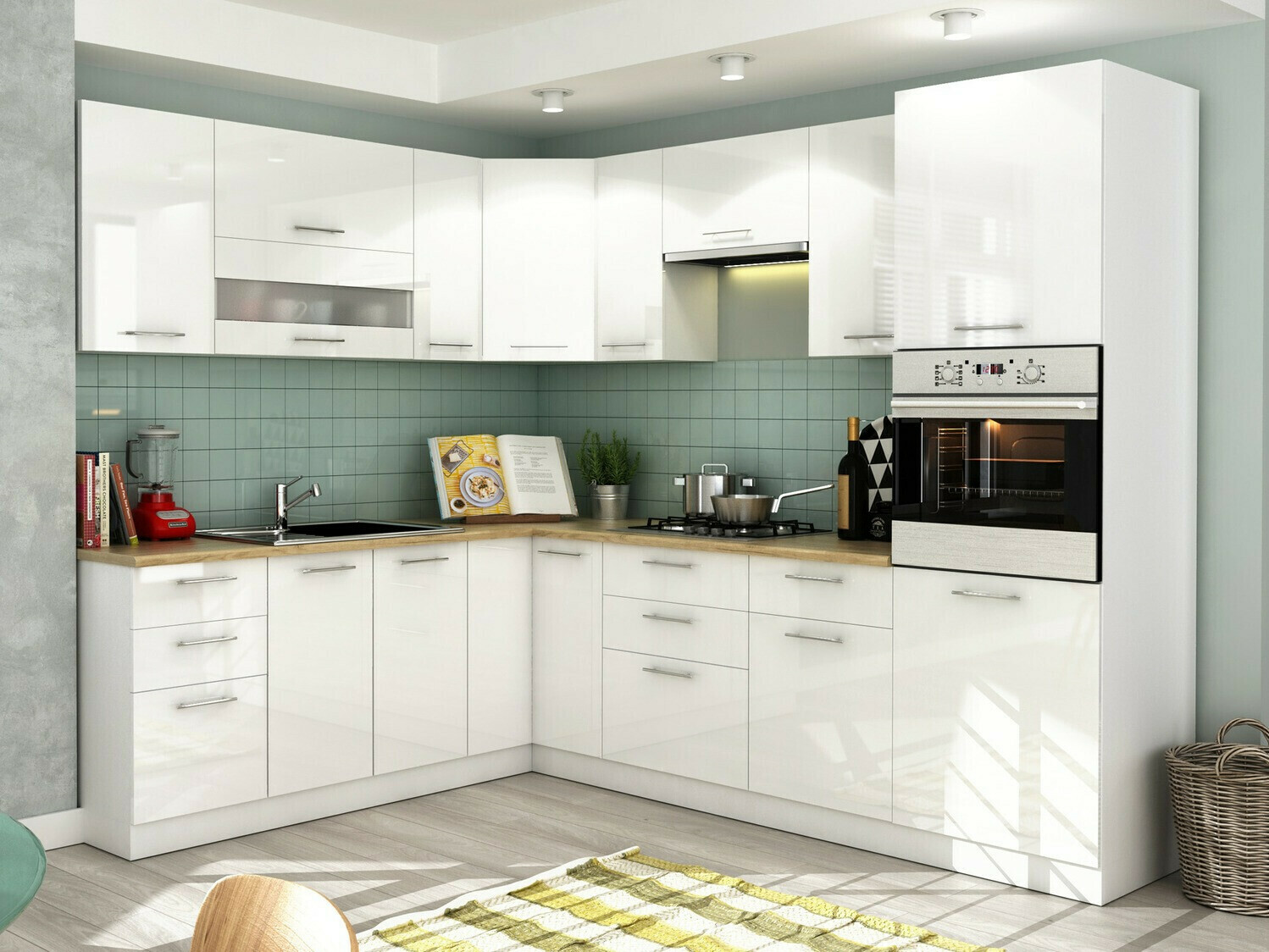 Armário modular suspenso Tiffa White 128