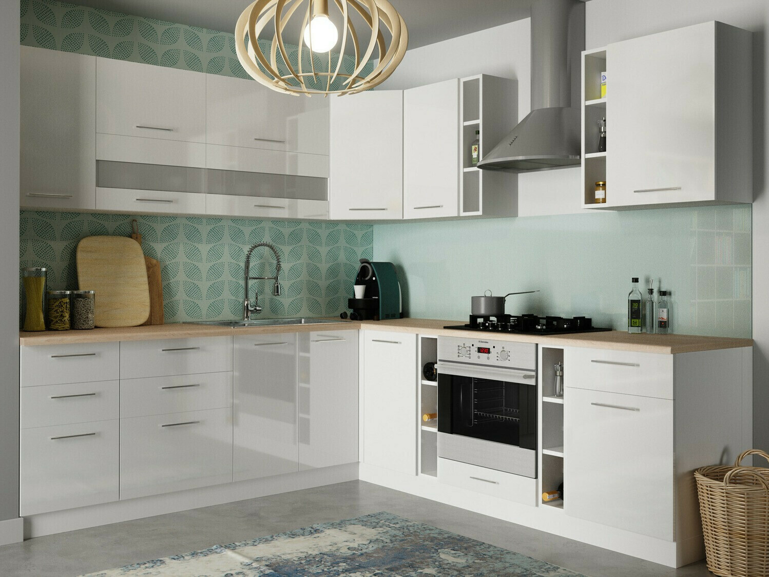 Armário modular de parede Tiffa White 133