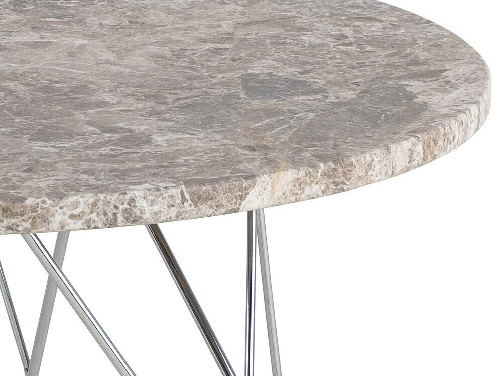 Mesa de centro Norsica 820 (Cinzento + Prata)