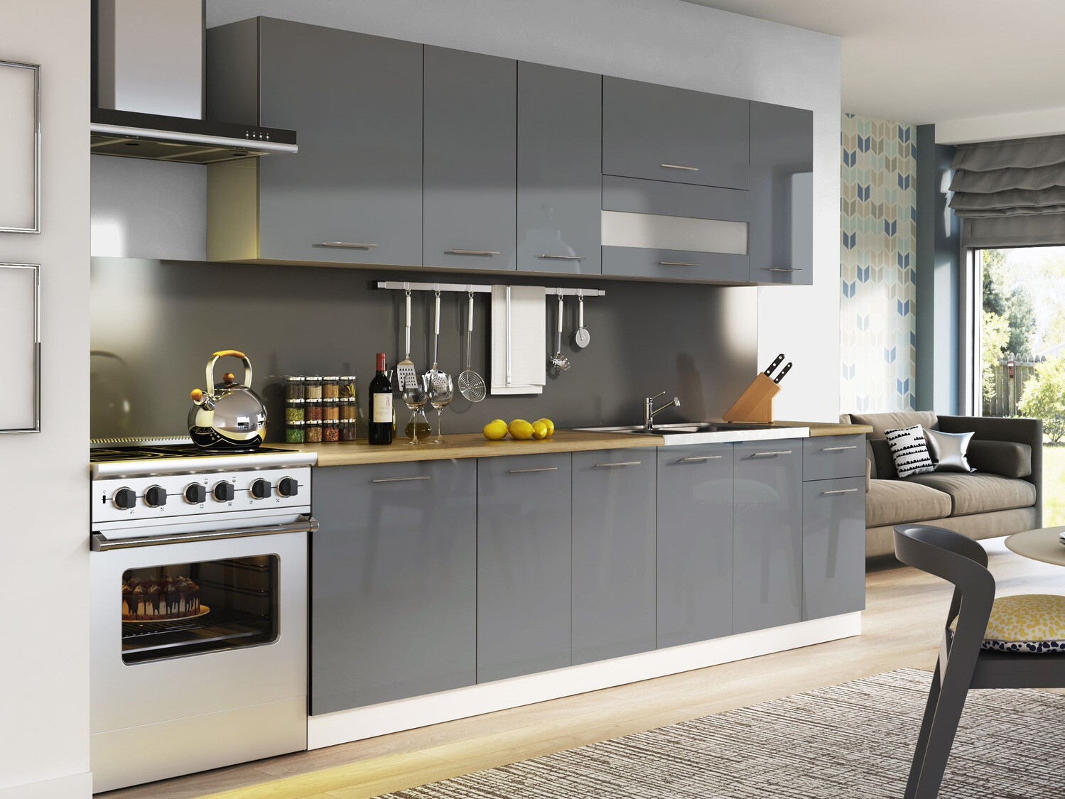 Porta para lava-louça Tiffa Grey 123