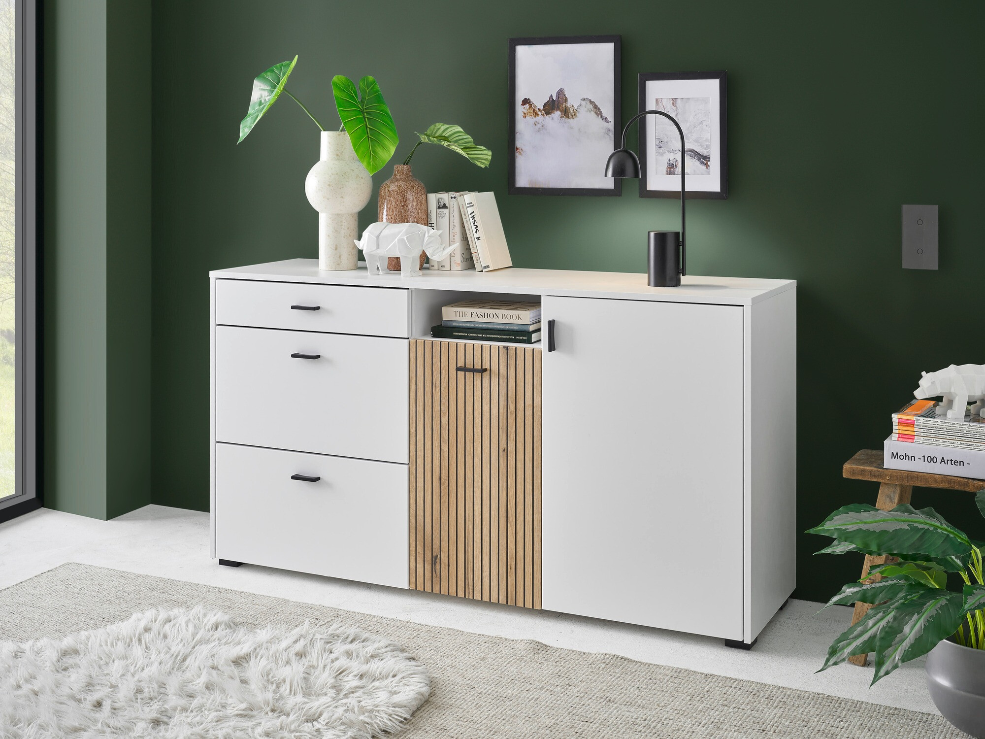 Cómoda Belmelu 107 (Branco + Carvalho)