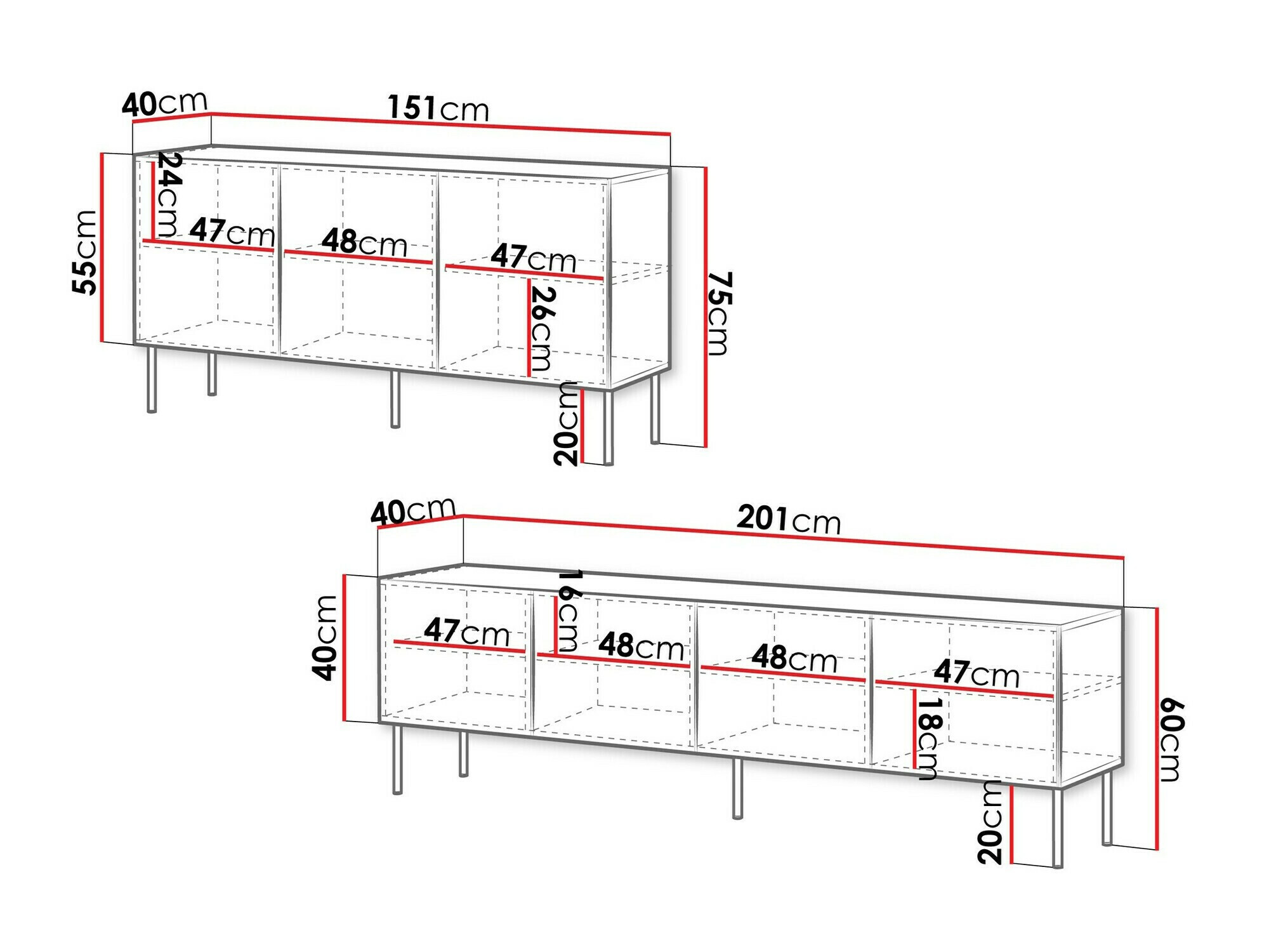 Conjunto para sala de estar Celra I (Branco)