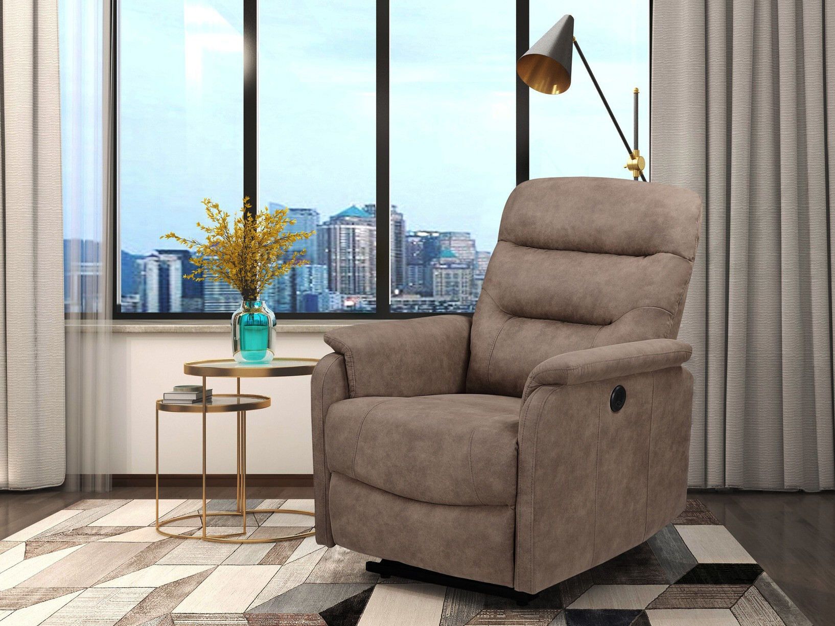 Poltrona reclinável Denton 1347 (Taupe)
