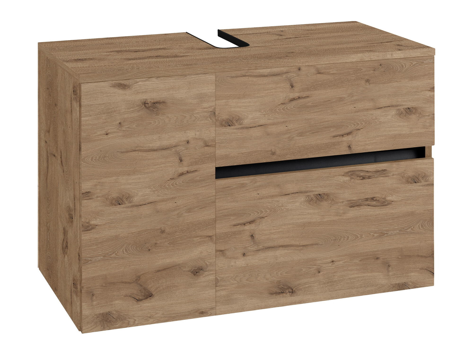 Armário suspenso para casa de banho para lavatório Soncamu 107 (Carvalho)