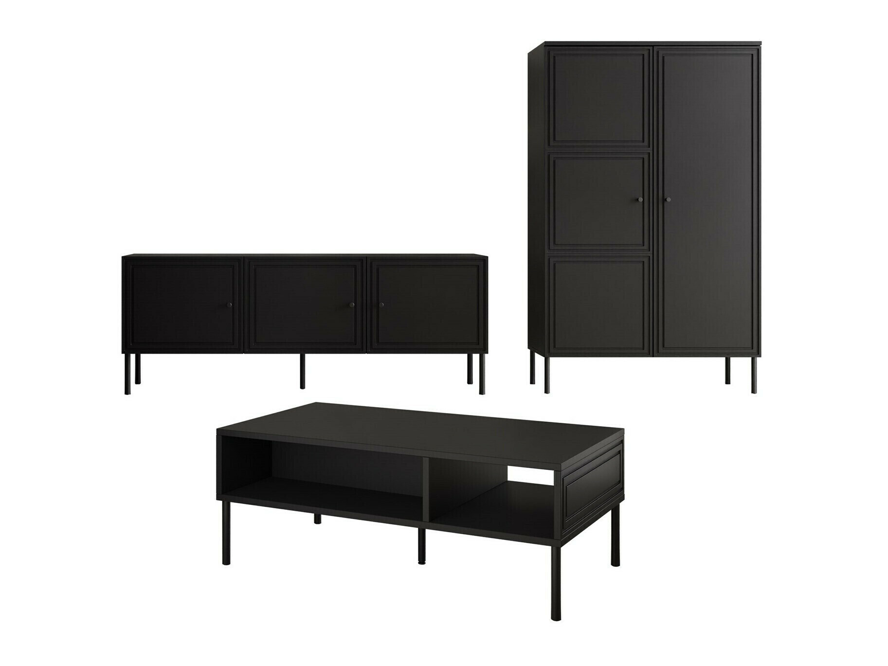 Conjunto para sala de estar Celra (Preto)