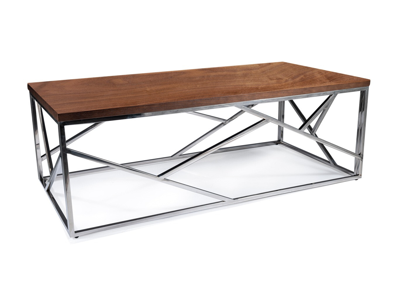 Mesa de centro Detroit 457 (Prata + Noz)