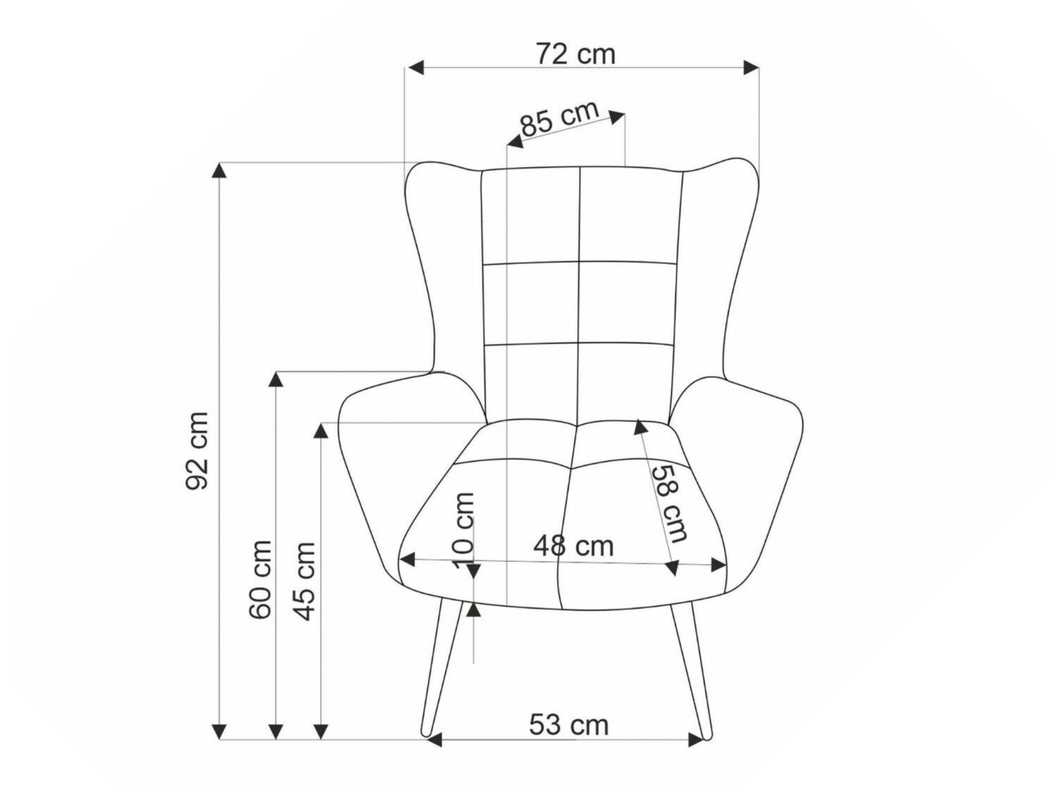 Poltrona Houston 1756 (Cinzento)