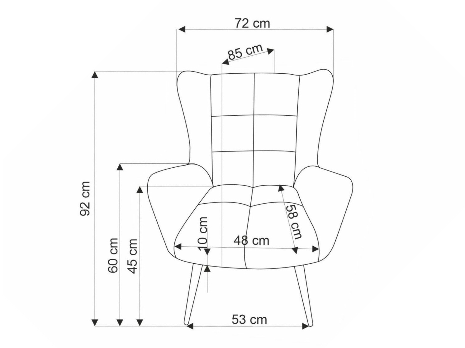 Poltrona Houston 1756 (Oliveira clara)