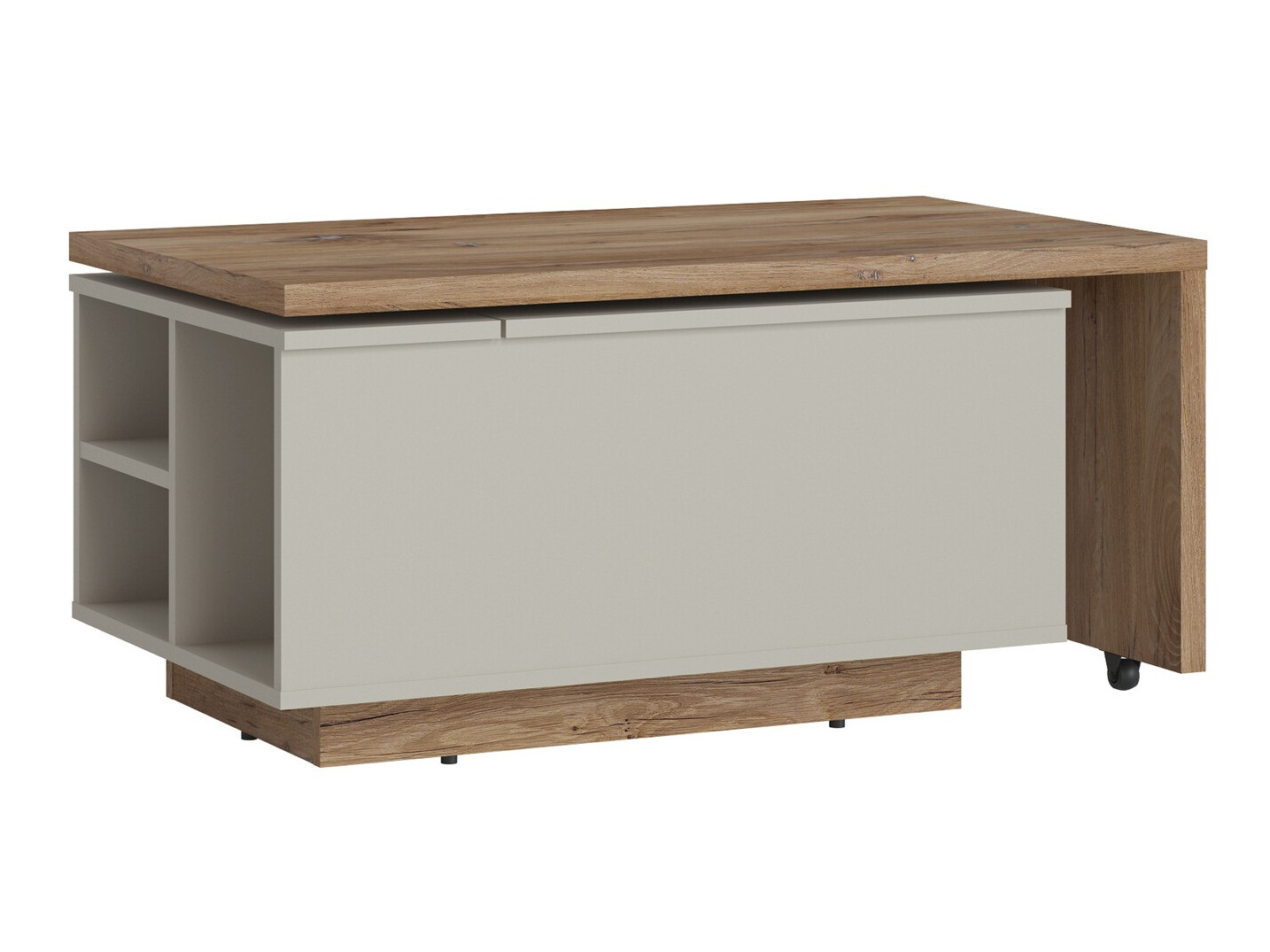 Mesa de centro extensível Ontario 133 (Cinzento + Carvalho escuro)