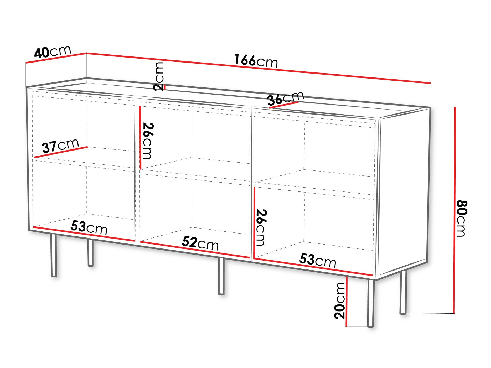 Aparador Sillen (Caxemira)