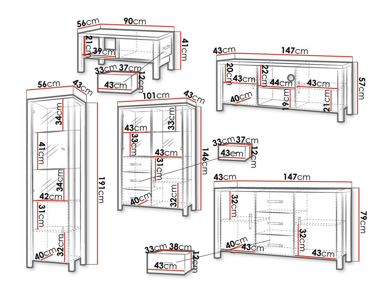 Conjunto para sala de estar Tornua 108