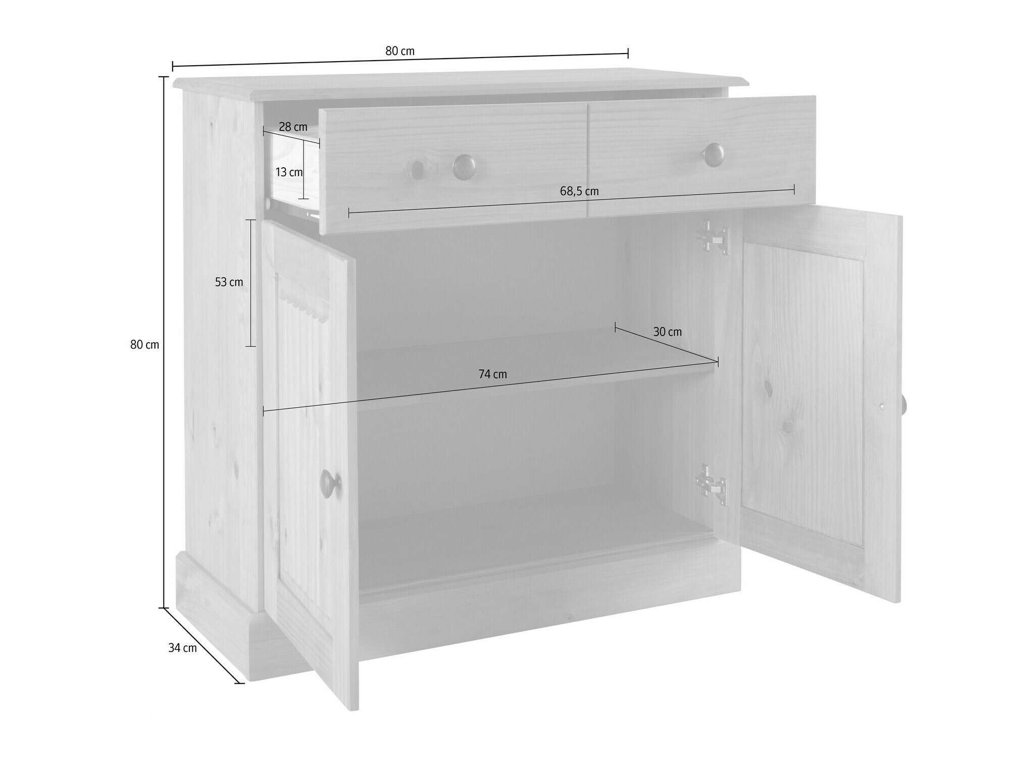 Cómoda Caltola 102 (Branco)