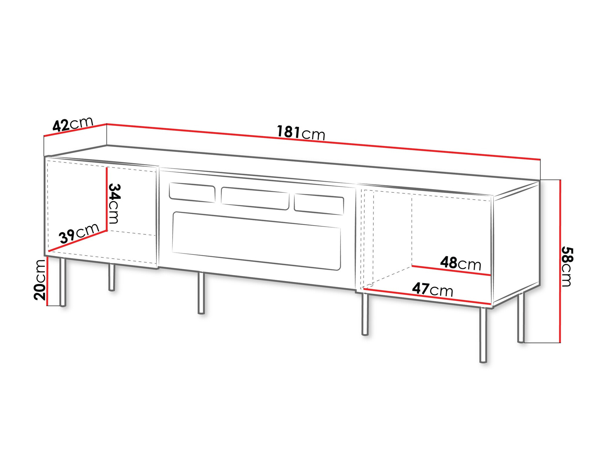 Móvel de TV Melala 107