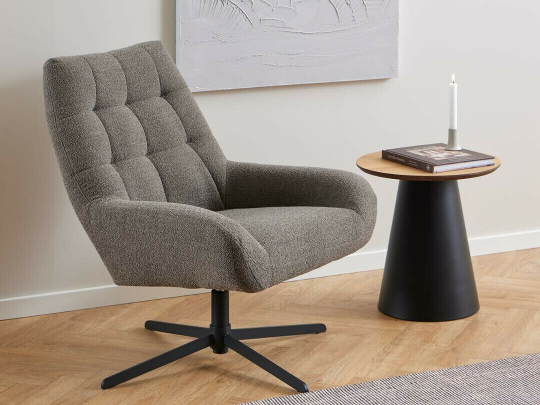 Mesa lateral Norsica 950 (Preto + Carvalho)
