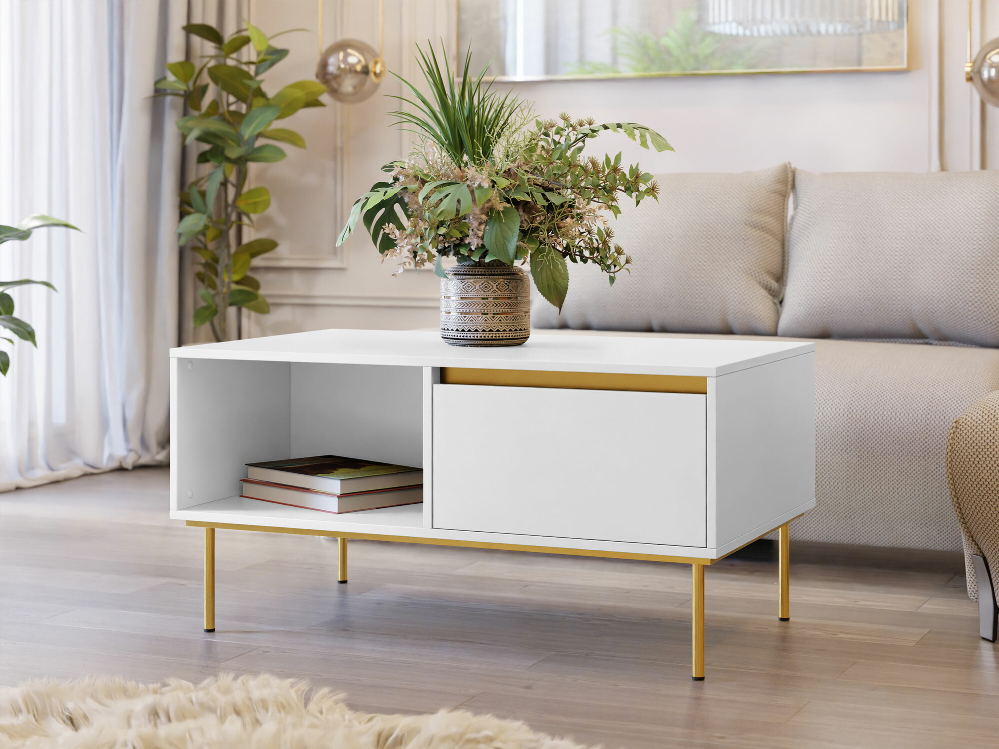 Mesa de centro Comfivo 495 (Branco)