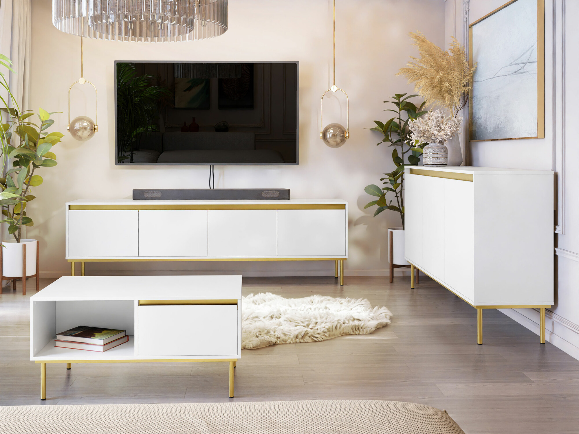 Mesa de centro Comfivo 495 (Branco)