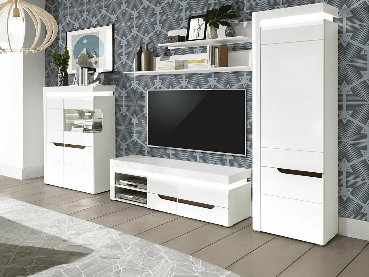 Aparador Revelmi 104 (Branco brilhante + Branco)