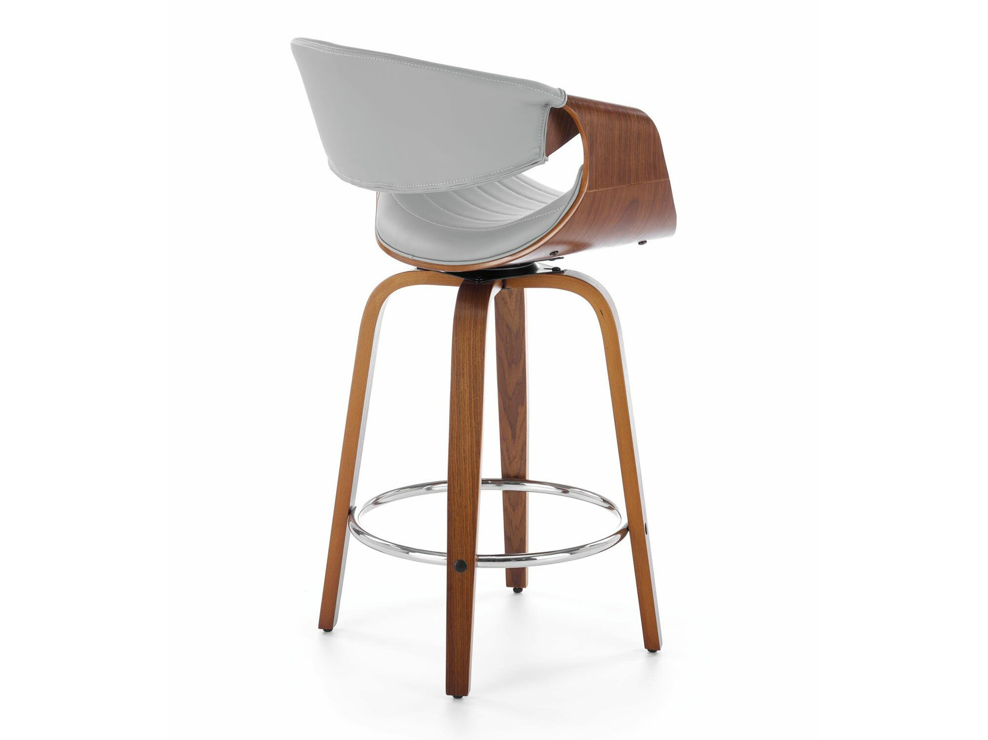 Banco de bar Houston 1599 (Cinzento + Nogueira)