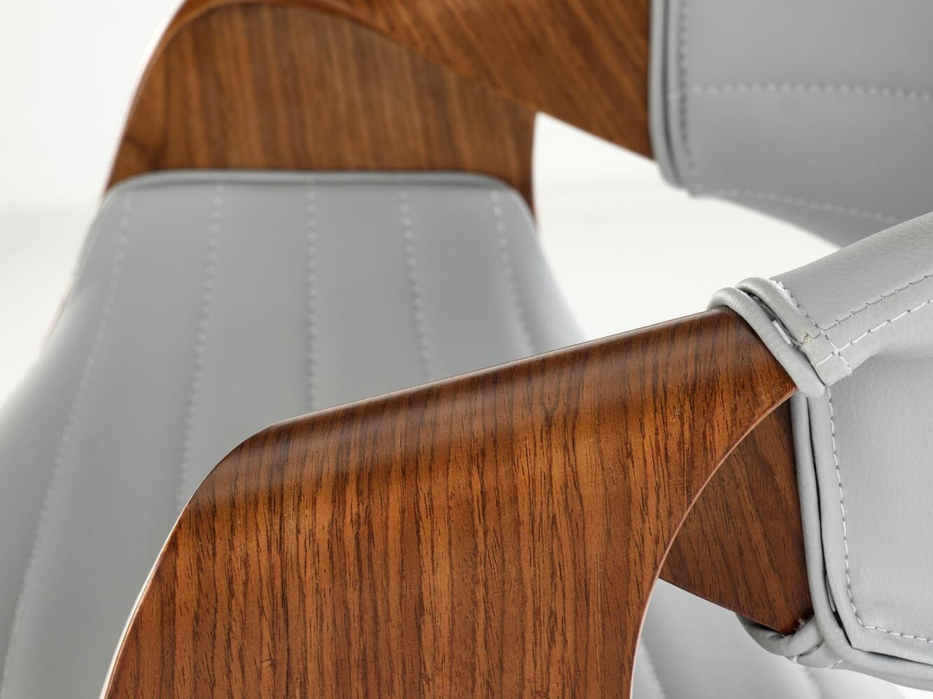 Banco de bar Houston 1599 (Cinzento + Nogueira)