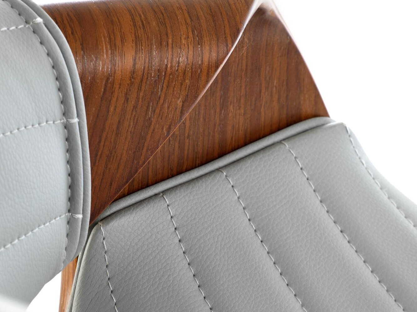 Banco de bar Houston 1599 (Cinzento + Nogueira)