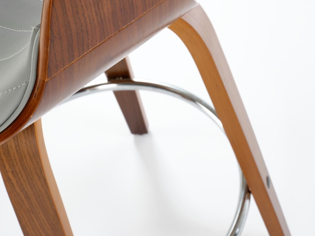 Banco de bar Houston 1599 (Cinzento + Nogueira)