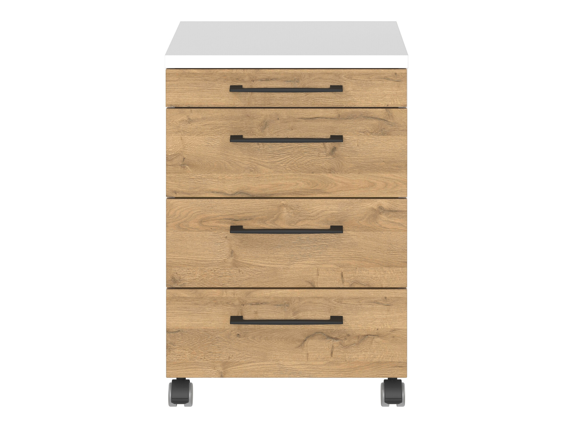 Bloco de gavetas Lartesi 105 (Branco + Carvalho Grandson)