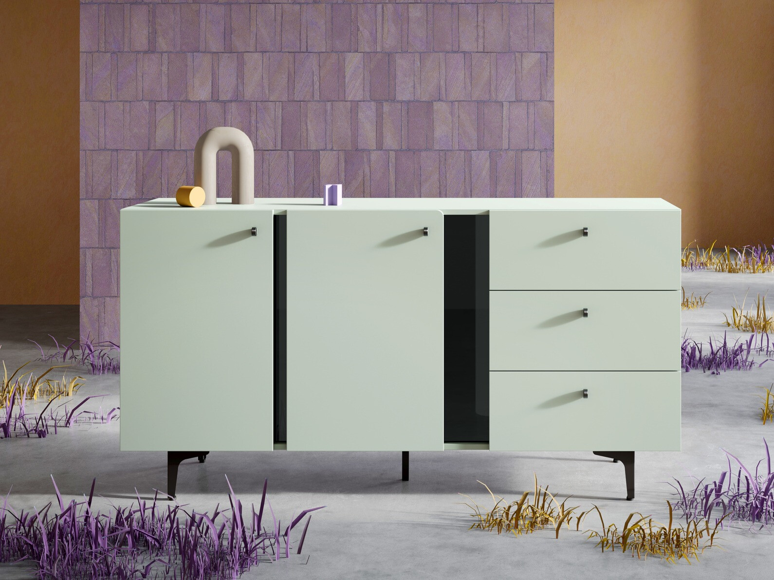 Cómoda Fresno AF101 (Verde empoeirado)