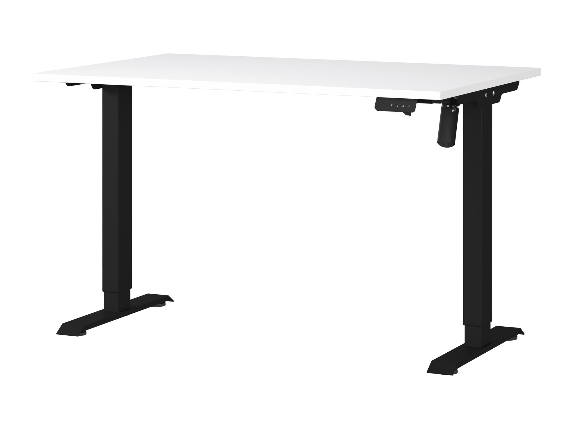 Secretária de trabalho com altura ajustável Lartesi 115 (Branco + Preto)