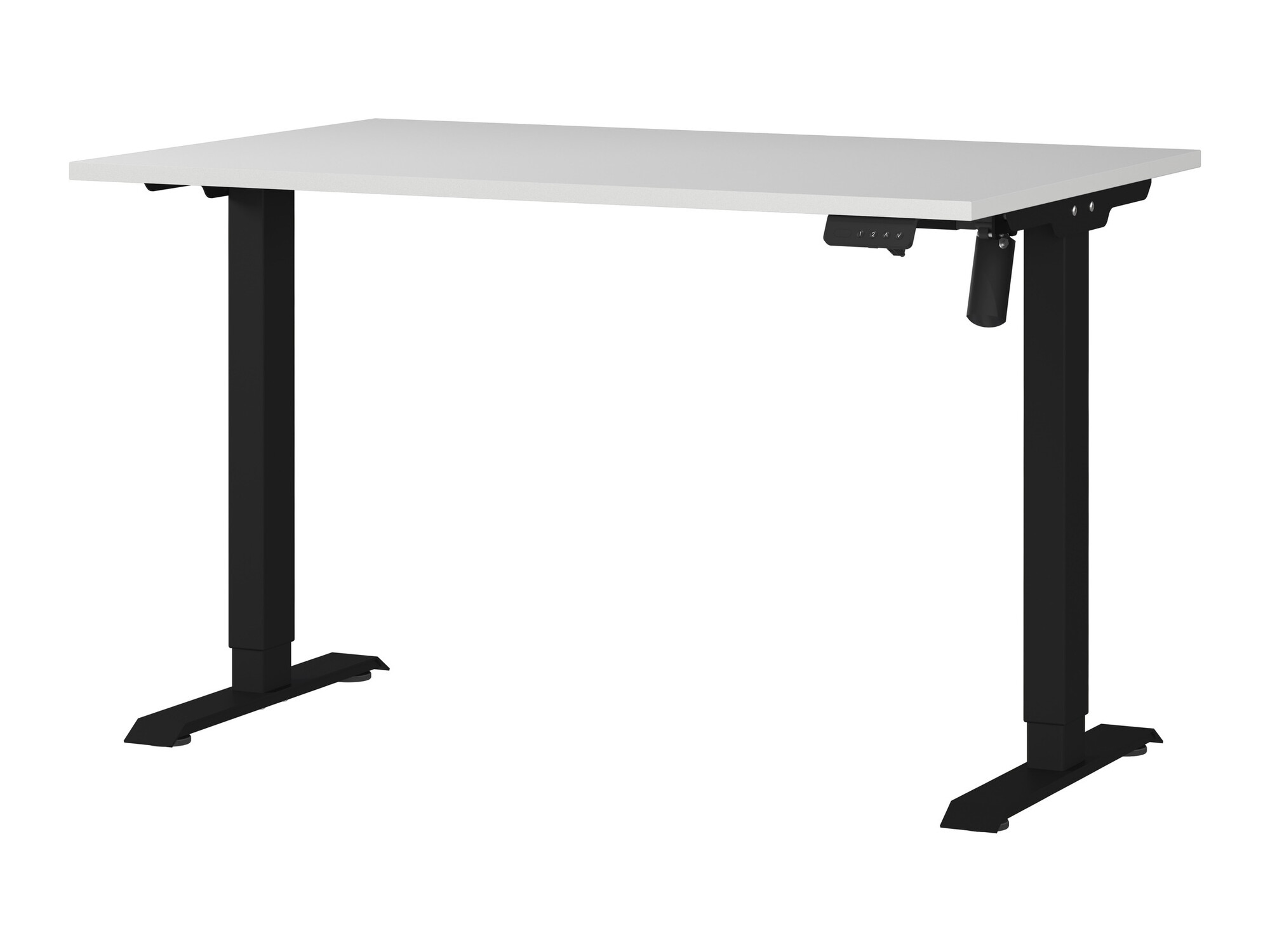 Secretária de trabalho com altura ajustável Lartesi 115 (Cinzento claro + Preto)