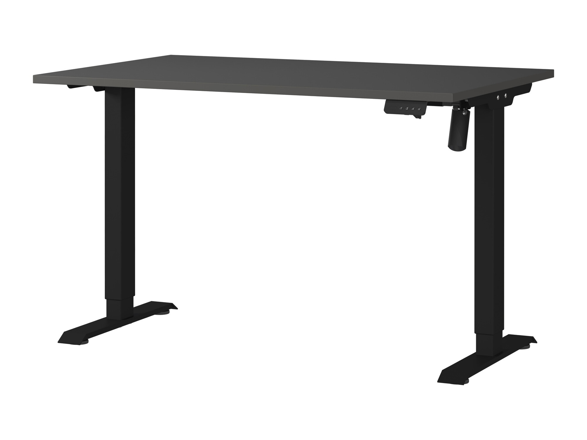 Secretária de trabalho com altura ajustável Lartesi 115 (Grafite + Preto)