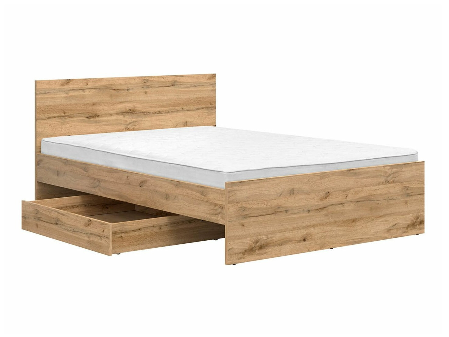 Cama com arrumação Tivetra 122 (Carvalho wotan)