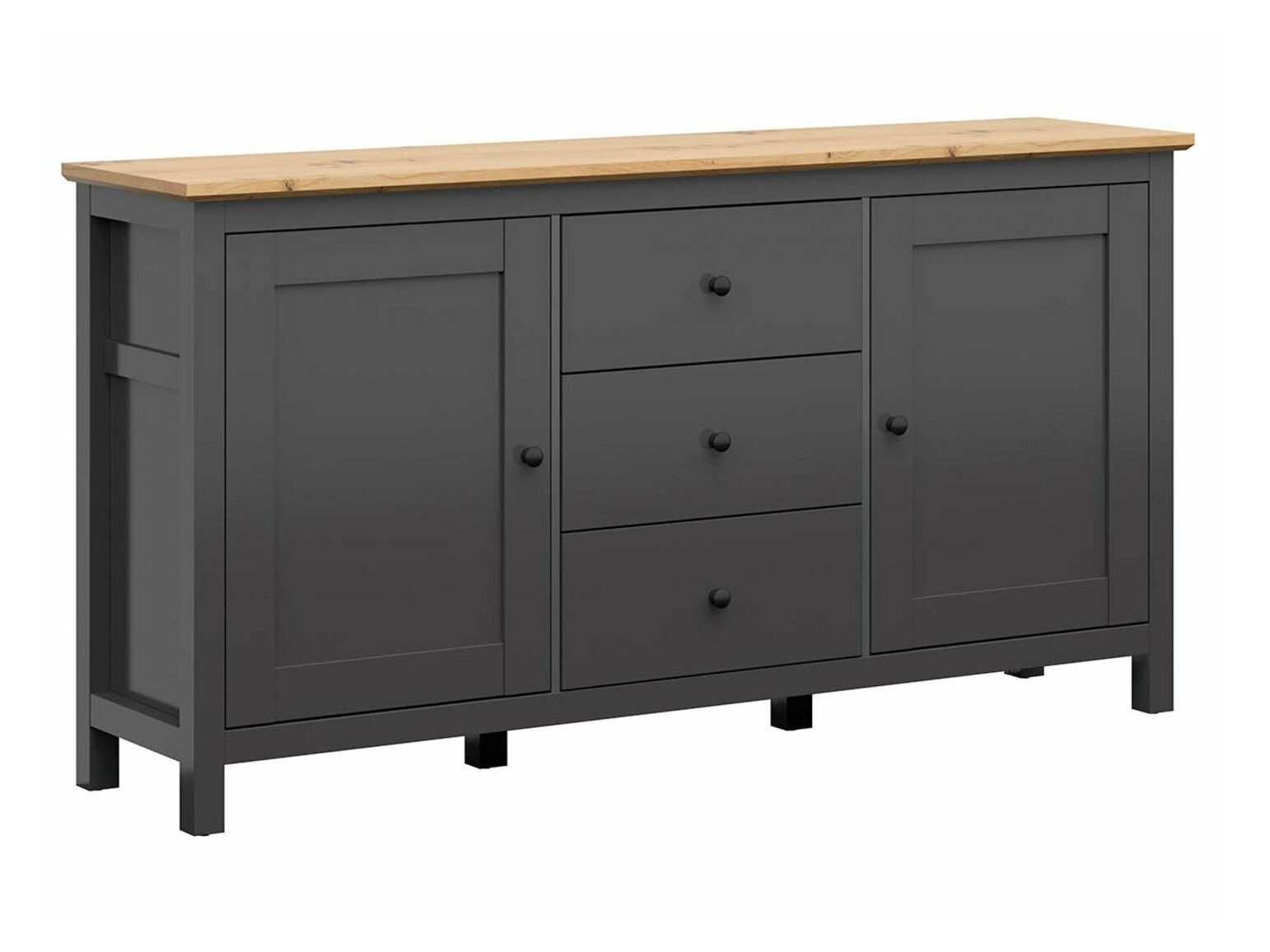 Cómoda Sordoro 101 (Grafite + Carvalho Artisan)