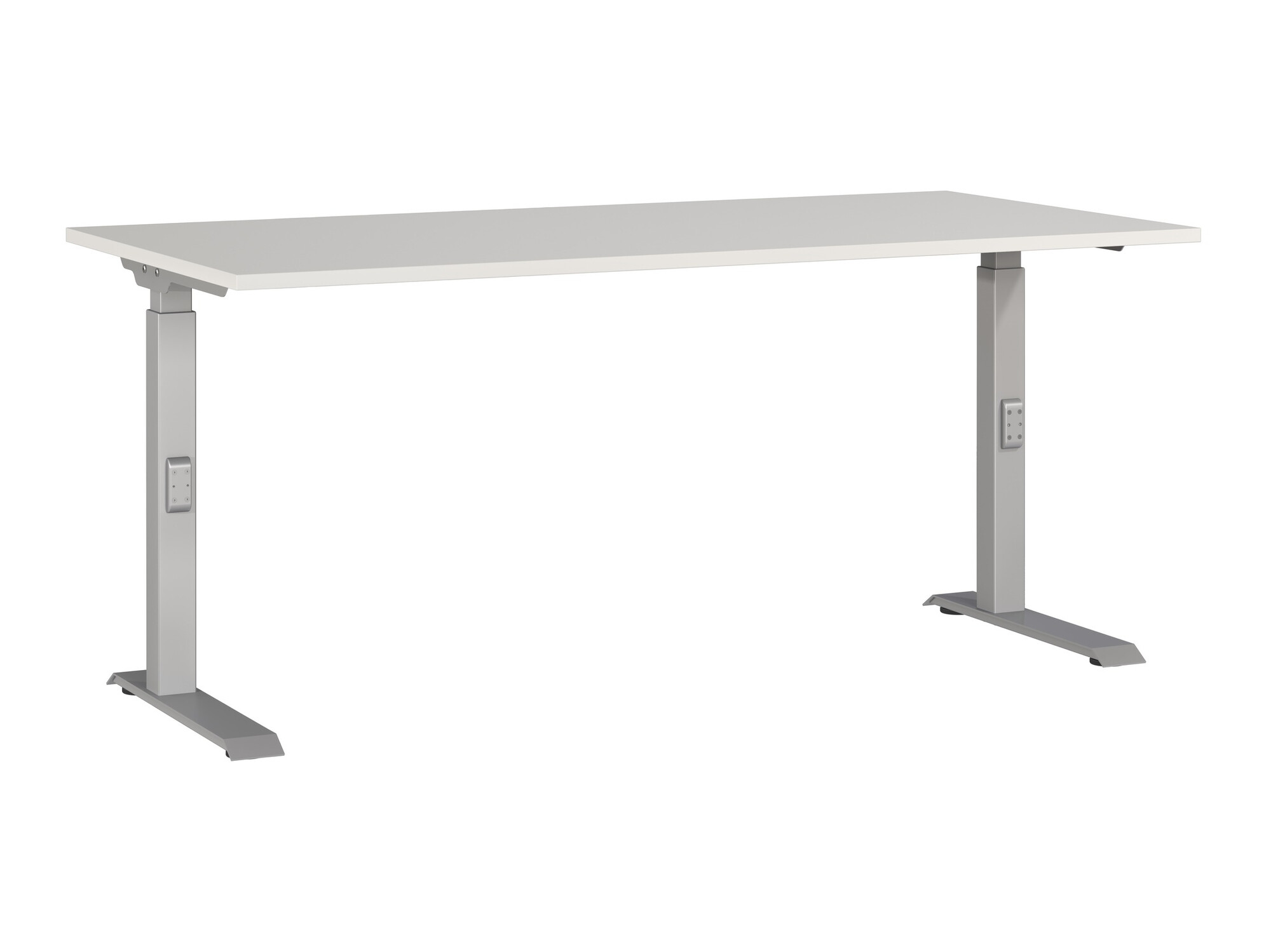 Mesa de escritório Eliromo 123 (Cinzento claro + Prateado)