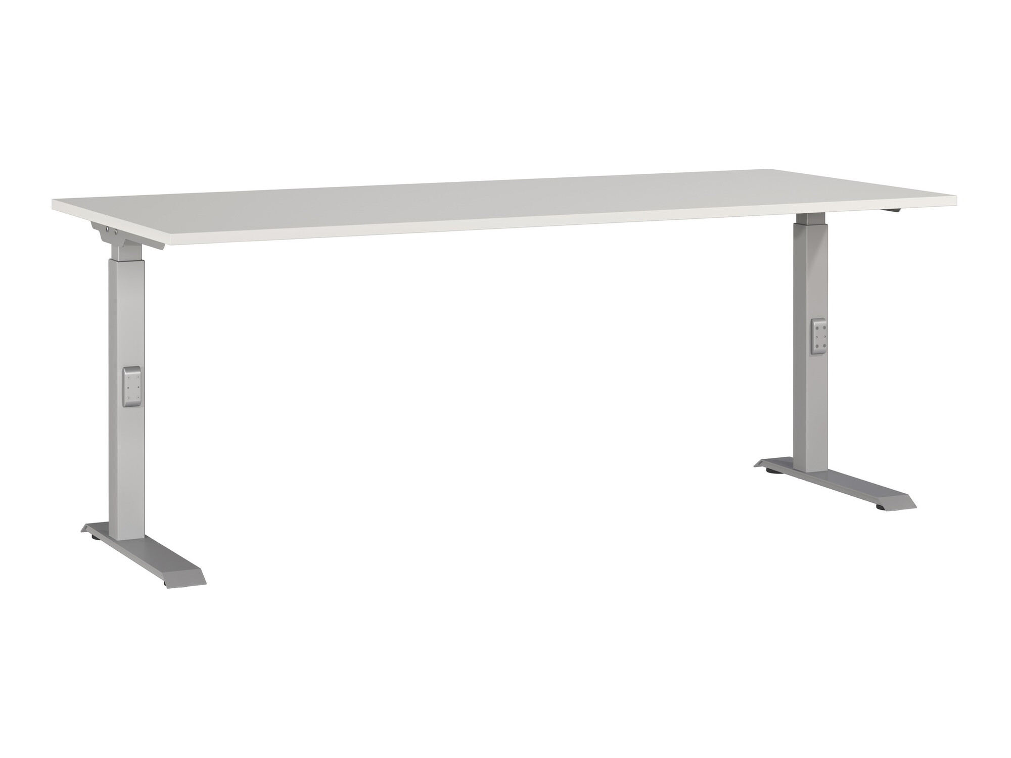 Mesa de escritório Eliromo 124 (Cinzento claro + Prata)