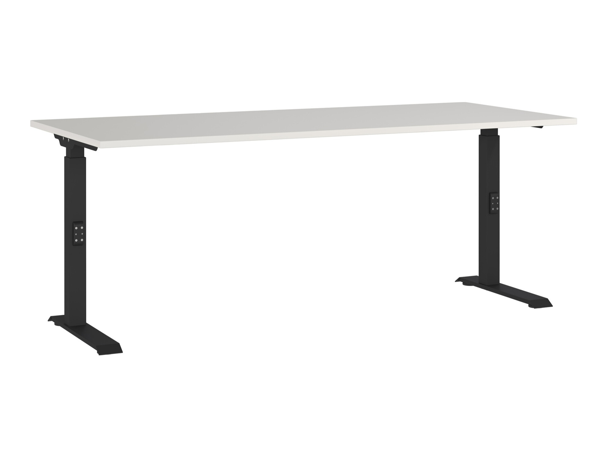Mesa de escritório Eliromo 124 (Cinzento claro + Preto)