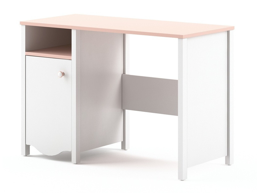 Mesa de escritório Velferi 114 (Branco + Rosa)