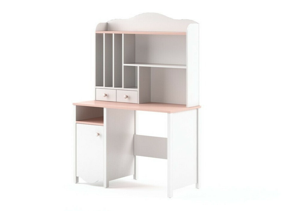 Mesa de escritório Velferi 114 (Branco + Rosa)