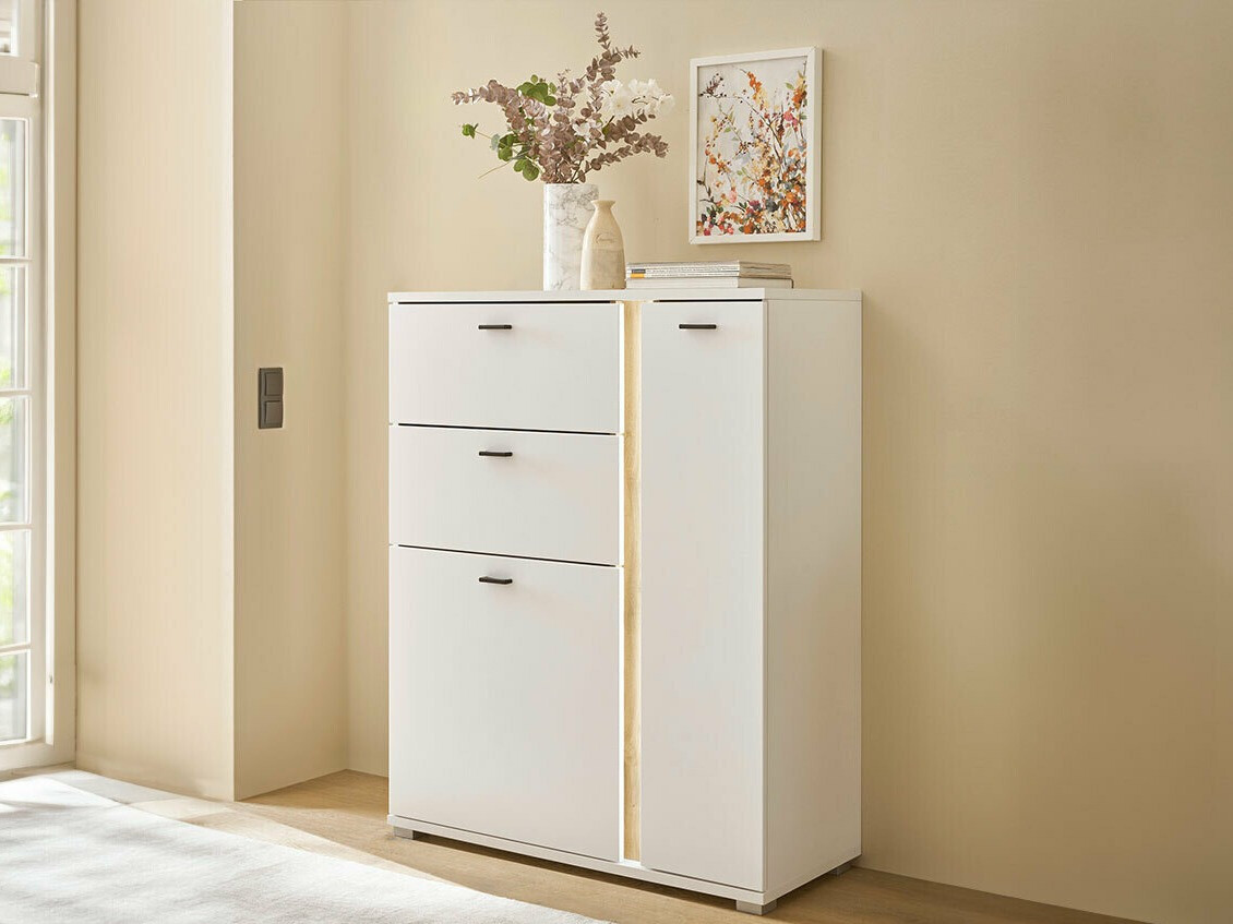 Cómoda Avimavi 108 (Branco + Carvalho wotan)