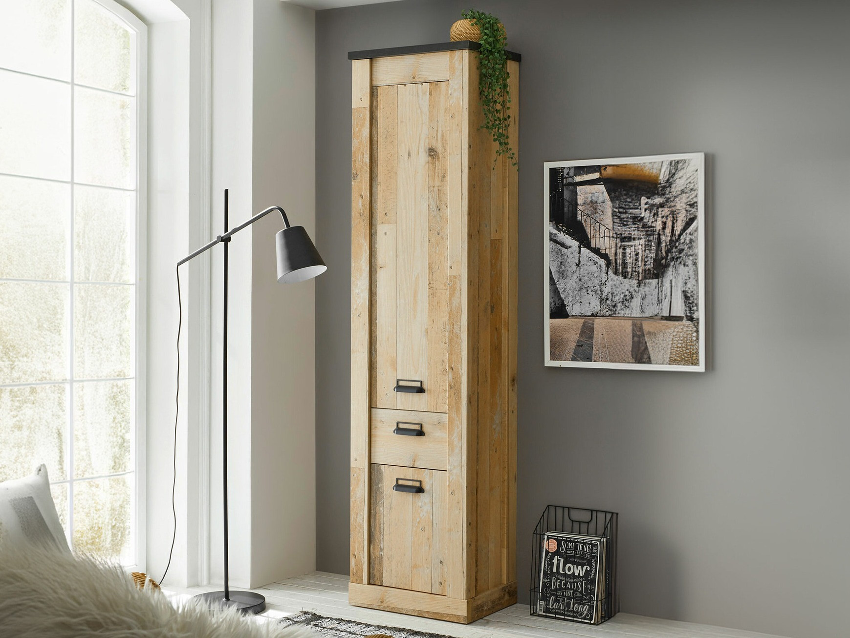 Estante Cirtale 115 (Antracite + Árvore envelhecida)